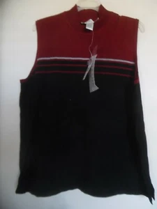 Norton McNaughton Black Red Sleeveless Blouse Top Sweater Women's Size 1X - Picture 1 of 3