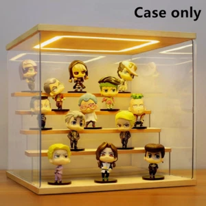 Clear Acrylic Display Case w/ Led Light for Figure Pop mart Display-Dustproof UK - Picture 1 of 12