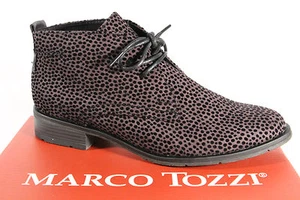 Marco Tozzi Women's Boots 25101 Ankle Boots Lace up Boots Grey New - Picture 1 of 7