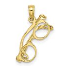 Real 10kt Yellow Gold 3-D Moveable Sunglasses Charm