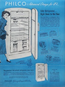 Pubblicità Philco Prince 1949 vintage Design avanzato per 49 - Foto 1 di 1