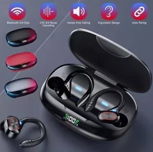 2024 New Bluetooth 5.0 Earbuds Stereo Sport Wireless Headphone Earhook Headset - Picture 1 of 22