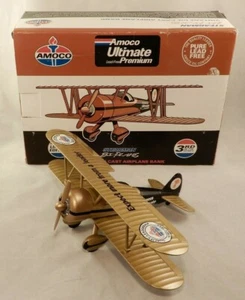 Banco de avión fundido a presión biplano Stearman sin plomo Amoco Ultimate Premium 1993 - Imagen 1 de 11
