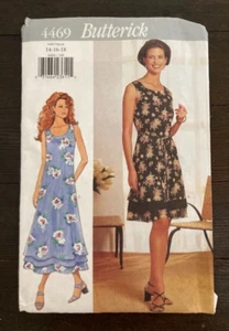 Butterick 4469 Misses Petite Dress Pullover Lined Flounces Vintage 90s 14-18 UC - Picture 1 of 4