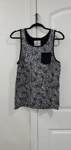 On The Byas Canotta Uomo Camicia Senza Maniche Taglia S Nero Paisley - Foto 1 di 12