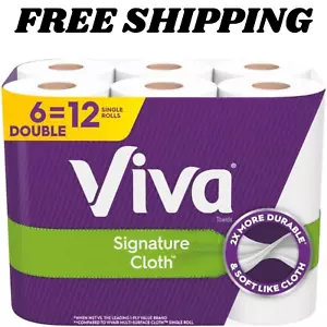 Viva Soft & Strong Küchen Signatur Stoff Papierhandtücher, 6 Doppelrollen - Bild 1 von 7
