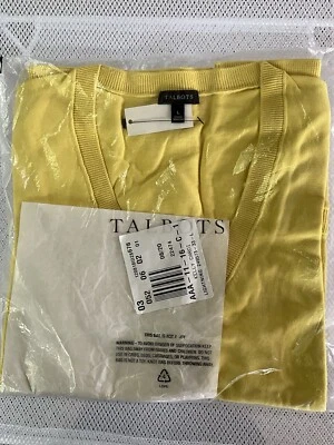 TALBOTS  JJILL JCREW NWT SZ -(L). COTTON BLEND CARDIGAN - Image 1 of 4