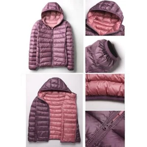 Women Lightweight Winter Coat Hooded Puffer Packable Down Jacket Outdoor Chic D - Picture 1 of 20
