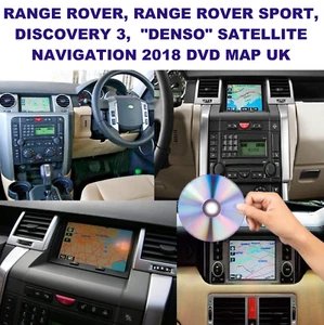 RANGE ROVER, DISCOVERY 3, RR SPORT 2018 "DENSO" SATELLITE NAVIGATION DVD MAP UK - Picture 1 of 1