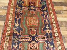 3'6"x9'3 Authentic handmade wool Azerbaijani Herizz Pictorial Birds rug runner
