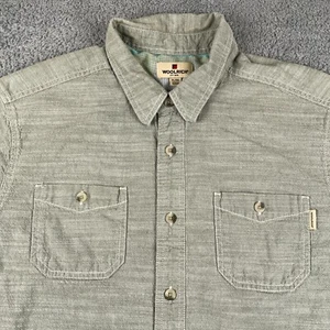Woolrich Shirt Mens Extra Large Green Chambray Hiking Outdoor Lightweight Casual - Picture 1 of 8