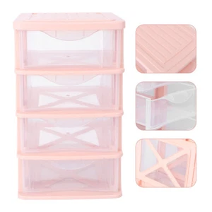 Drawer Storage Box Plastic Bin with Drawers Makeup Organizer Office - Picture 1 of 12