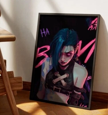 Jinx Wall Art, Jinx Poster Art, Arcane Jinx Poster, League Of Legends Poster - Image 1 of 4