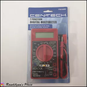 Cen-Tech 7 Function Multi-Probador Digital Multímetro Transistor Comprobador de Batería - Imagen 1 de 2