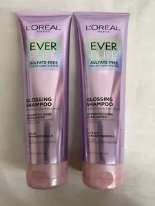 2 PACK L'Oreal EverPure Sulfate Free Glossing Shampoo, pH Balanced, Argan Oil - Picture 1 of 5
