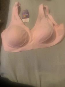 Hanes Ultimate Comfort Flex Fit Petal Pink XL Bra - Picture 1 of 10