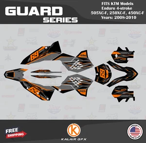 Graphics Kit for KTM Enduro 250XC-F 450XC-F 505XC-F (2008-2010) Guard - ORANGE - Picture 1 of 6