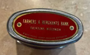 Farmers and Merchants BANK OF Kaukauna WISCONSIN COIN STILL BANK With Box - Picture 1 of 7