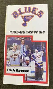 1985-86 ST-Louis Blues Pocket Schedule Jacques Demers High Grade - Picture 1 of 6