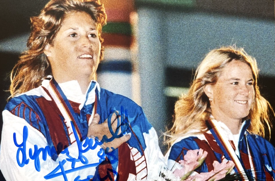 Lynne Jewell signed Autogramm 15x10 Foto original Segeln Olympia 1988 Gold - Bild 1 von 1