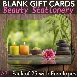 Schönheitssalon Geschenkgutschein Rohling Nagel Massage Spa Friseur 25 Stück + Env. - Bild 1 von 10
