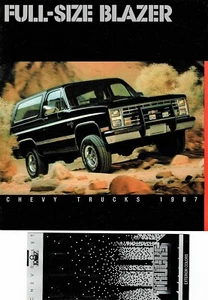 1987 Chevrolet Full-Size Blazer Dealer Sales Brochure + Exterior Colors - Picture 1 of 1