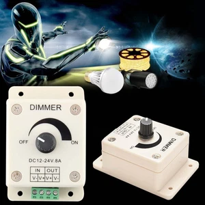 LED Dimmer PWM 12V DC max 8A LED Controller Regler Helligkeitsregler Neue - Bild 1 von 12
