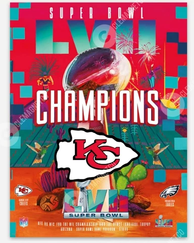 Kansas City Chiefs Super Bowl LVII 57 CHAMPIONS MAGNET - NFL Mahomes superbowl Cover