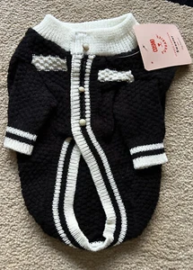 Cárdigan Cosmo Perro, Suéter Negro Talla XS NUEVO CON ETIQUETAS - Imagen 1 de 7
