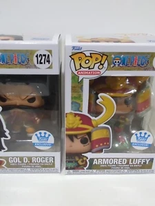 Funko Pop! Gol D Roger #1274 & Samurai Luffy #1262 Funko  Exclusive w/Protector - Picture 1 of 5