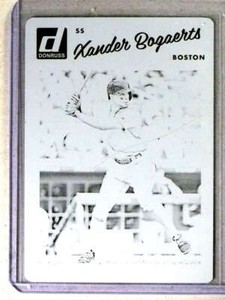 2017 Donruss Baseball Black Printing Plate Xander Bogaerts #D1/1 #60