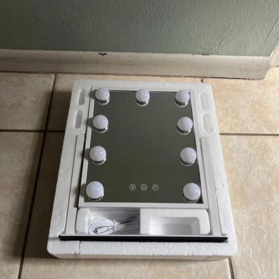 化妆镜灯 10 LED 套件灯泡梳妆灯可调光好莱坞 PC — 第 1/4 张图片