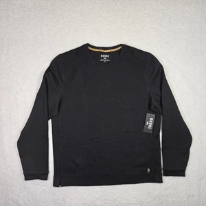 158 $ Rhone Quantum Herrenpullover mit Rundhalsausschnitt Large schwarz Stretchstrick seitliche Reißverschlüsse - Bild 1 von 9