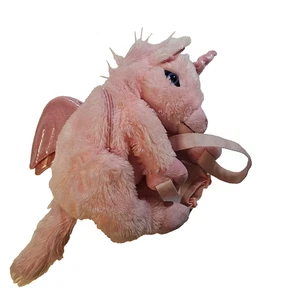 Unicorn Backpack Pegasus Pink Stuffed Plush Sparkly Bag Hobby Lobby Wings - Picture 1 of 23