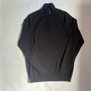 Herrenpullover Merinowolle von Superdry Viertelreißverschluss 1/4 Xl schwarz - Bild 1 von 3