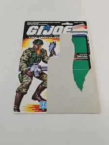 Tarjeta de archivo vintage GI Joe retroceso sin cortar 1988 largo alcance Recon Patrol Hasbro ARAH - Imagen 1 de 3