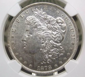 1878 "P" 7TF Morgan Silver Dollar $1 "REVERSE of 1879" NGC AU58 #003 ECC&C, Inc - Picture 1 of 5