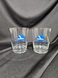 Eastern Airlines Clear Cocktail Glasses With Gold Trim Set Of 2 - Picture 1 of 5