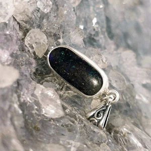 Asilia Andamooka Treated Matrix Opal 8.00 ct S925 Silver Hand-made Pendant - Picture 1 of 5