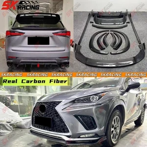 For Lexus NX300 2018-21 Carbon Fiber Front Rear Bumper Lip Side Skirts Body Kits - Bild 1 von 38