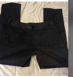 Pantalones de mezclilla informales elásticos Kenneth Cole para hombre ajustados talla 38/30 negros - Imagen 1 de 17