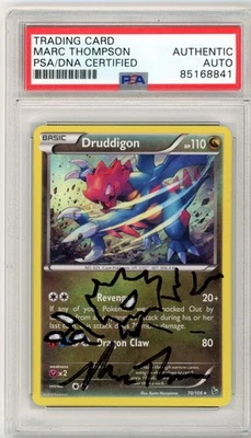PSA Signed Marc Thompson Druddigon Flashfire 70/106 Regular Holo Rare - Image 1 of 2