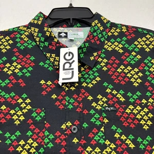 LRG LIFTED RESEARCH GROUP SS Men's Shirt Sz L Black Tree Geometric NWT - Picture 1 of 4