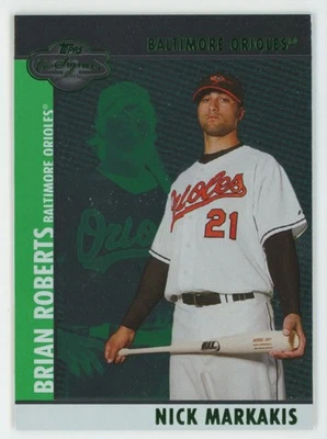 2008 Topps Co-Signers Silver Green Nick Markakis /200 Orioles #11 A42 - Image 1 of 2