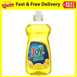 Joy Dishwashing Liquid Lemon Scent 12.6 Oz Pack of 8 Ultra Concentrated Soap - Picture 1 of 9