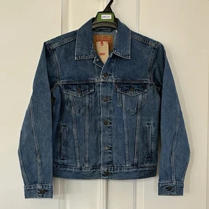 Levis Trucker Jacke Herren XS Blau Denim Taschen Standard Fit - Bild 1 von 13