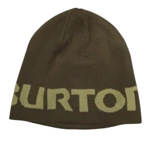 Burton Beanie Hat Olive Green Logo Winter Ski Snowboard Warm - Picture 1 of 3