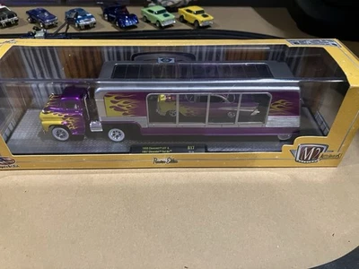 M2 MACHINES AUTO-HAULERS 1958 CHEVY LCF & 1957 CHEVY BEL AIR R17 WALMART 1/64 - Image 1 of 2