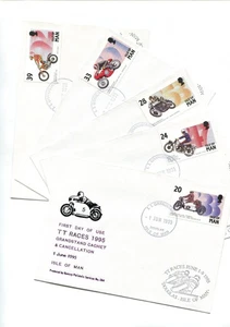 Isle of Man 1995 5er Set TT Tribünenstempel & Gütesiegelhüllen, RPS - Bild 1 von 1