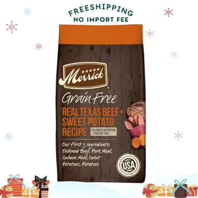 Merrick Grain Free Real Texas Beef & Sweet Potato Dry Dog Food- 22lb